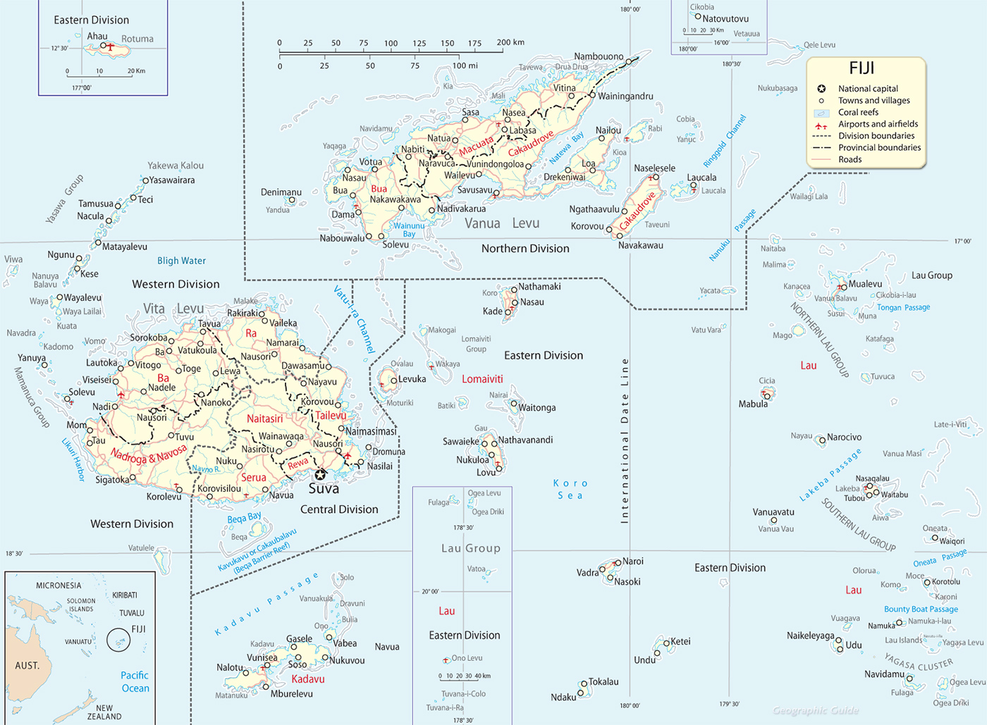Map of Fiji from https://www.geographicguide.com/oceania-maps/fiji-islands.htm